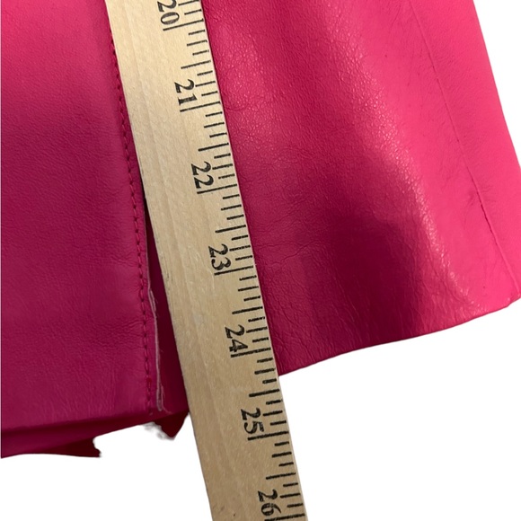 Pamela Mccoy Pink Leather Jacket size small nwt - Picture 7 of 9